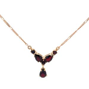 Zlatý kolier s českými granáty, 4,42 g