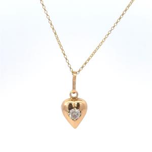 Starožitný zlatý přívěs se zirkonem