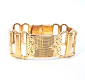 Starožitný zlatý náramek, první republika, 22,23 g