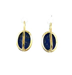 Zlaté náušnice s lapis lazuli, visací