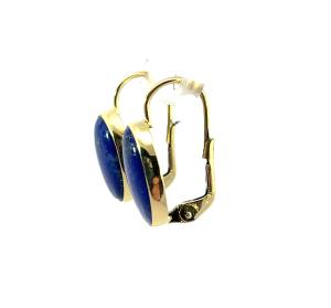 Zlaté náušnice s lapis lazuli, visací