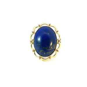 Zlatý prsten s lapis lazuli, vel. 61