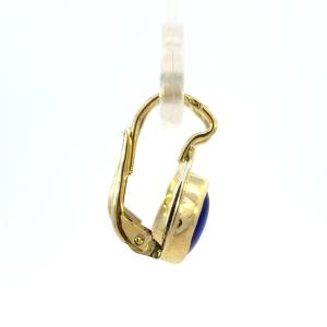 Zlaté náušnice s lapis lazuli, visací
