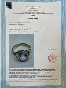 Zlatý prsten s ametystem, vel. 61